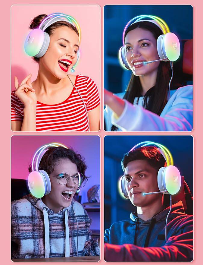 Rainbow Gaming Headphones - Goldiesbliss