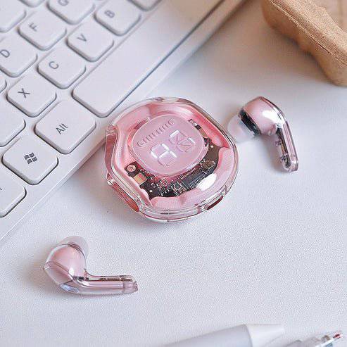 T8 Crystal Wireless Earphones - Transparent (Air 39) - Goldiesbliss